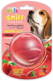 Pelota sniff con aroma a fresa