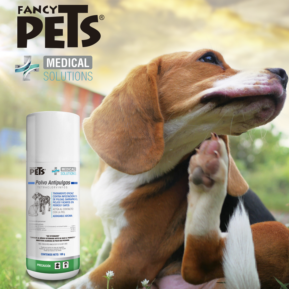 Polvo antipulgas para perro y/o gato