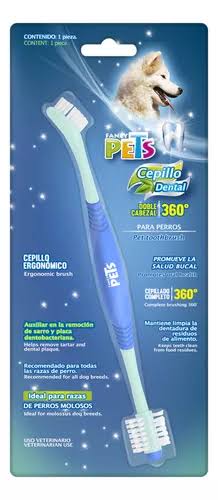 Cepillo dental ergonómico para perro